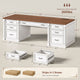 SEDETA® 63 Inch Executive Desk with 7 Storage Drawers Charging Station Wood Computer Desk with 2 File Drawers Writing Desk Study Table