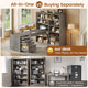 SEDETA® 68.9 Inch L Shaped Executive Desk with Bookshelf 4 Drawers  Computer Desk with File Cabinet Storage Shelves Corner Desk with Power Outlet for Home Office