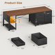 SEDETA 78.7 Inch Computer Desk with 7 Drawers Long Office Desk with Pegboard and Adjustable Storage Gaming Desk with Power Outlet and USB-C Port Large Desk for Home Office Living Room