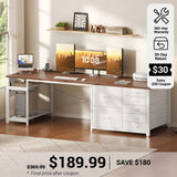 SEDETA® 78.7 Inch Long Office Desk with Pegboard and Adjustable Storage Computer Desk with 7 Drawers Gaming Desk with Power Outlet and USB-C Port Large Desk for Home Office Living Room
