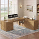 SEDETA 70.1 Inch Farmhouse Executive L Shaped Desk with Drawers Large Office Computer Desk with File Drawers Adjustable Storage Cabinet Power Outlet Modern L Desk for Home Office