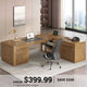 SEDETA 70.1 Inch Farmhouse Executive L Shaped Desk with Drawers Large Office Computer Desk with File Drawers Adjustable Storage Cabinet Power Outlet Modern L Desk for Home Office