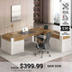 SEDETA 70.1 Inch Farmhouse Executive L Shaped Desk with Drawers Large Office Computer Desk with File Drawers Adjustable Storage Cabinet Power Outlet Modern L Desk for Home Office