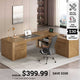 SEDETA 70.1 Inch Farmhouse Executive L Shaped Desk with Drawers Large Office Computer Desk with File Drawers Adjustable Storage Cabinet Power Outlet Modern L Desk for Home Office