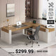 SEDETA® 63 Inch L Shaped Corner Computer Desk with File Drawers Farmhouse Executive Desk with Drawers Office Desk with Storage Cabinet Power Outlet Modern L Desk for Home Office