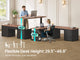 SEDETA 63 Inch L Shaped Electric Standing Desk Height Adjustable Computer Desk Farmhouse with Drawers Shelves and Power Outlet