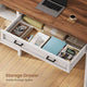 SEDETA 40 Inch Small Computer Desk Writing Desk with Drawer and Storage Shelves