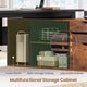 SEDETA 71 Inch Executive Desk with File Cabinet Office Desk with Drawers and Shelves L Shaped Computer Desk with Power Outlets