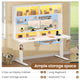 SEDETA 55 Inch Standing Desk Electric Height Adjustable Sit Stand Up Gaming Desk with Led Lights Power Outlet Storage Hutch and Pegboard