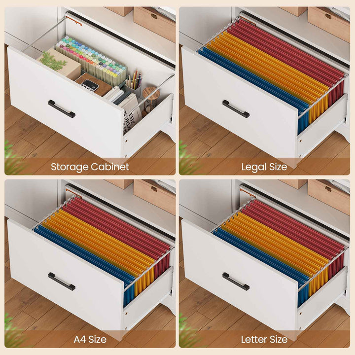 SEDETA 48.6 Inch Standing Desk Height Adjustable Electric L Shaped Stand Up Computer Gaming Desk with Drawers Hutch Power Outlets