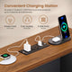 SEDETA 55 Inch Farmhouse Computer Desk with 4 Drawers Power Outlet Gaming Desk with Led Lights Storage Shelves Printer Cabinet