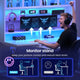 SEDETA 55 Inch Standing Desk Electric Height Adjustable Sit Stand Up Gaming Desk with Led Lights Power Outlet Storage Hutch and Pegboard