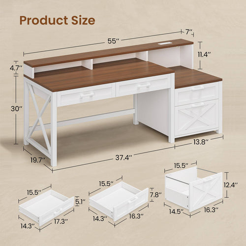 2 person desk