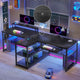 SEDETA 94.5 Inch Office Computer Desk 2 Person Gaming Desk
