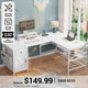 SEDETA® 63 Inch L Shaped Desk Convertible Long Home Office Desk