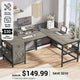 SEDETA® 63 Inch L Shaped Desk Convertible Long Home Office Desk