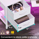 SEDETA® 79 Inch LED Wing Shaped Gaming Desk Computer Table with Storage for Home Office