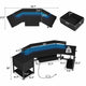 SEDETA® 79 Inch LED Wing Shaped Gaming Desk Computer Table with Storage for Home Office