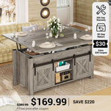 SEDETA® 40 Inch Lift Top Coffee Table Farmhouse 4 in 1 Multi-Function for Living Room