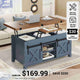 SEDETA® 40 Inch Lift Top Coffee Table Farmhouse 4 in 1 Multi-Function for Living Room