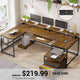 SEDETA | 101.5 Inch Two Person Computer Desk Home Office Gaming Table with Drawer