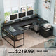 SEDETA | 101.5 Inch Two Person Computer Desk Home Office Gaming Table with Drawer