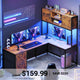 SEDETA | SEDETA 62.2 Inch Reversible L Shaped Gaming Computer Desk with Drawers and Storage Hutch