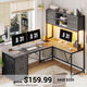 SEDETA | SEDETA 62.2 Inch Reversible L Shaped Gaming Computer Desk with Drawers and Storage Hutch
