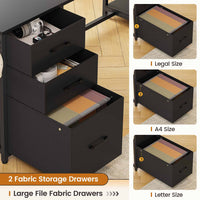 SEDETA® 58 Inch L Shaped LED Gaming Desk Corner Computer Table Home Office Desk with 3 Drawers