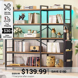 SEDETA 5 Tier Corner Bookshelf Modern Corner Bookcase for Home Office