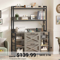 SEDETA® File Cabinet Vertical Filing Cabinet with Lock for Home Office with Charging Station