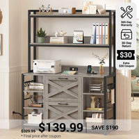 SEDETA® File Cabinet Vertical Filing Cabinet with Lock for Home Office with Charging Station