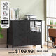 SEDETA 31.5 Inch 4 Drawers File Cabinet Farmhouse Filing Cabinet for Home Office