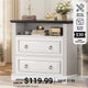 SEDETA® 33.8 Inch 2 Drawer File Cabinet Filing Cabinet Fits Letter Legal A4 Size Farmhouse File Cabinets with Printer Stand Storage Shelf
