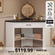 SEDETA 31.5 Inch Corner Desk Farmhouse Computer Desk with Storage Drawer Shelves for Small Space
