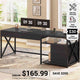 SEDETA 63 Inch Office Desk Computer Desk with File Drawers and Power Outlet