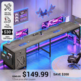 SEDETA 63 Inch L Shaped Corner Desk Convertible Long Home Office Desk with Storage Cabinet