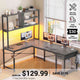 SEDETA 51.2 Inch Reversible L shaped Gaming Desk Small Corner Desk with Drawer and Storage Shelves