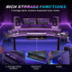SEDETA 78 Inch Electric Standing Gaming Desk with Drawers Led Lights Height Adjustable Computer Desk with Power Outlet Keyboard Tray