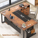 SEDETA | 71 Inch Computer Desk with Rolling File Cabinet Executive Desk with Power Outlets CPU Stand Pegboard and Storage Shelves