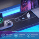 SEDETA 55 Inch Reversible Gaming Desk with 6 Drawers PC Desk with LED Lights Power Outlet Corner Computer Desk with Monitor Stand