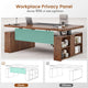 SEDETA® 63 Inch Standing Desk Height Adjustable Ergonomic Executive Desk Computer Office Desk with Power Outlets Open Shelves Privacy Panel