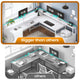 SEDETA | 108 Inch Gaming Desk Two Person L Shaped Desk with File Drawer for Home Office