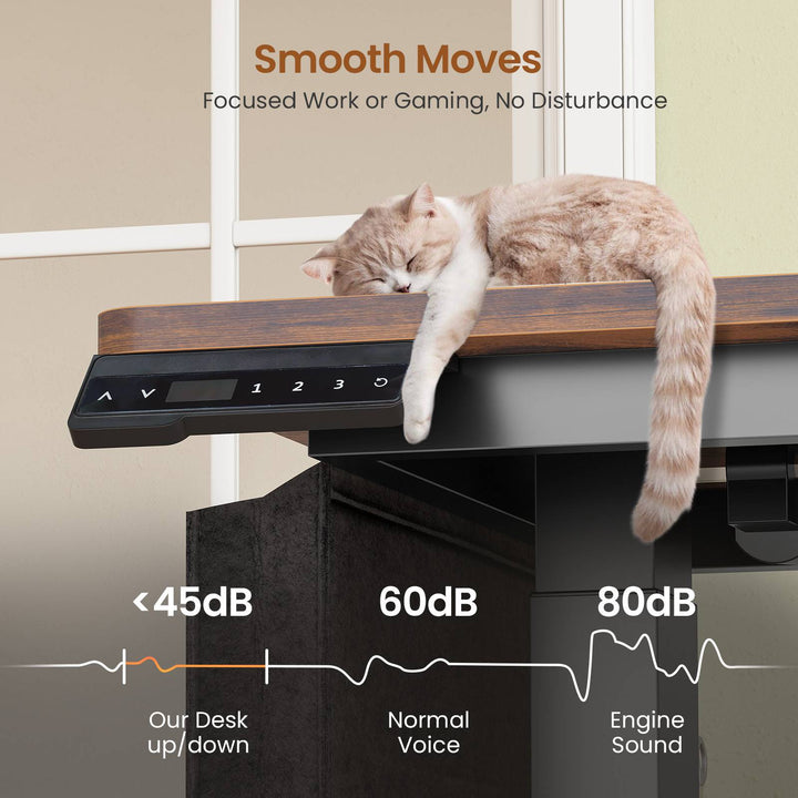 SEDETA 63 Inch Height Adjustable L Shaped Electric Standing Desk Computer Gaming Desk with Led Lights 3 Drawers Power Outlet