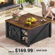 SEDETA® 31.5 Inch Lift Top Coffee Table Farmhouse Square Coffee Table with Storage