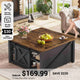SEDETA® 31.5 Inch Lift Top Coffee Table Farmhouse Square Coffee Table with Storage