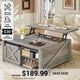 SEDETA 31.5 Inch Lift Top Square Coffee Table with Storage for Living Room