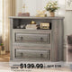 SEDETA 33.8 Inch 2 Drawer File Cabinet Farmhouse Wood File Cabinets Wood Lateral File Cabinet with Printer Stand Storage Shelf