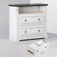 SEDETA 33.8 Inch 2 Drawer File Cabinet Farmhouse Wood File Cabinets Wood Lateral File Cabinet with Printer Stand Storage Shelf