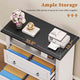 SEDETA 33.8 Inch 2 Drawer File Cabinet Farmhouse Wood File Cabinets Wood Lateral File Cabinet with Printer Stand Storage Shelf